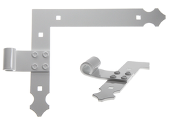 Penture Equerre en aluminium blanche 35x4 D14 sens gauche noeud Lg 30mm | Volets-sur-Mesure.com