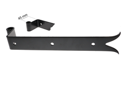 Penture inversée noire en acier à bout queue de carpe 40x4  D14 Long 500mm | Volets-sur-Mesure.com
