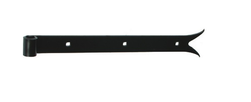 Penture noire en acier à bout queue de carpe 40x4 D14 Long 365mm pour déport de 30 à 50mm | Volets-sur-Mesure.com