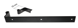 Penture noire en acier à bout droit 40x5  D14 Long 530mm | Volets-sur-Mesure.com