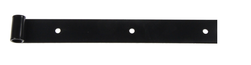 Penture renforcée noire en acier à bout droit 40x5 D14 Long 650 mm | Volets-sur-Mesure.com