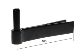 Gond long à sceller en acier noir D14 L160mm | Volets-sur-Mesure.com