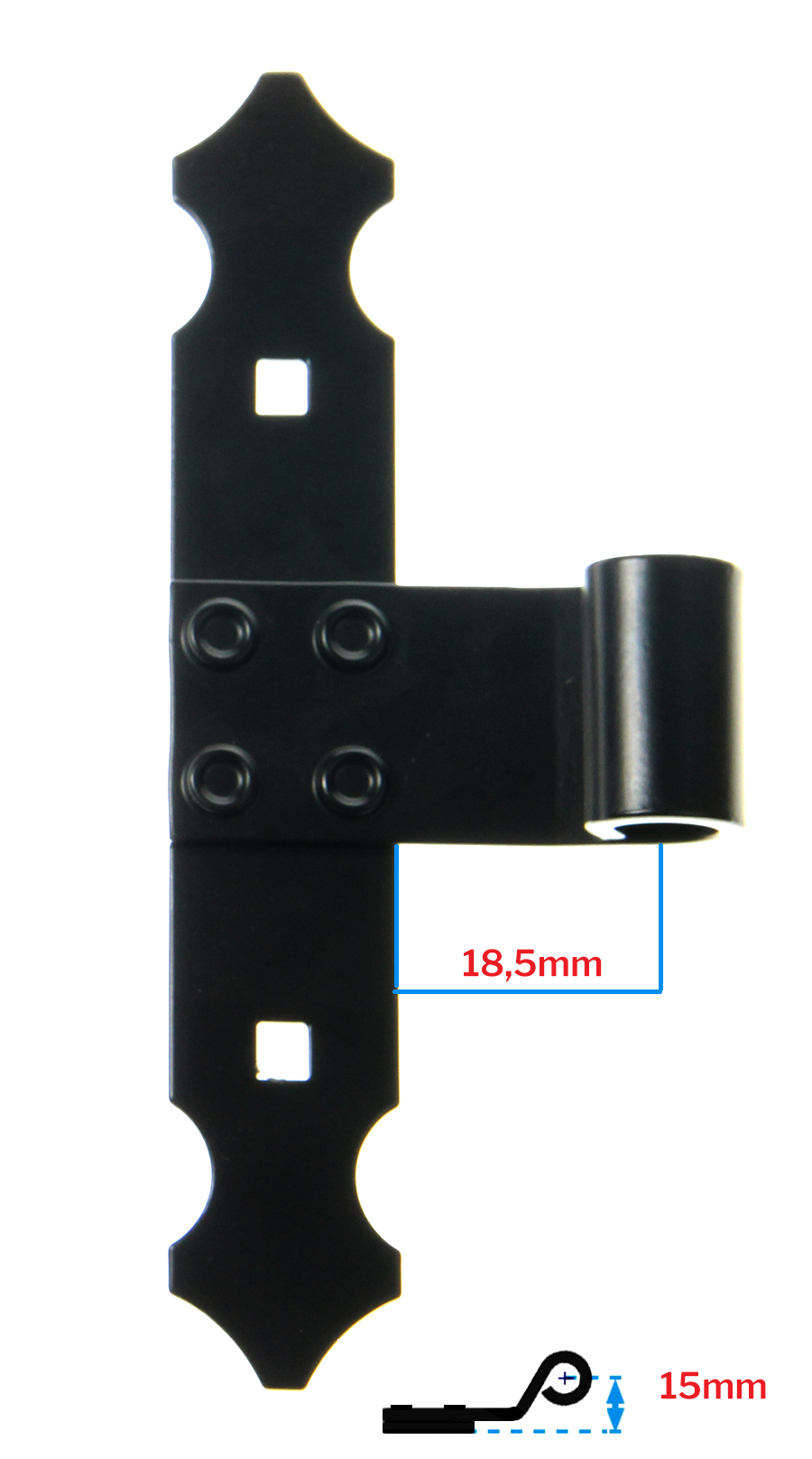 Penture noire en T en aluminium 35x4 | Volets-sur-Mesure.com