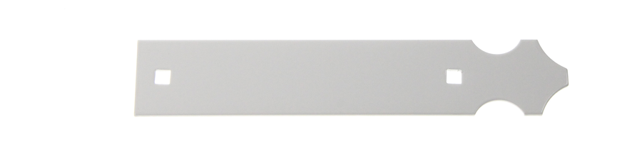 Contre penture en alu blanche à bout tréfle 40x4 pour penture long 705 mm | Volets-sur-Mesure.com