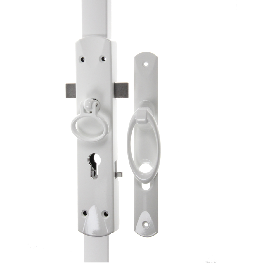 Serrure 3 points Multireverso Avec Capot Blanc | Volets-sur-Mesure.com