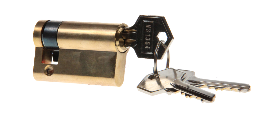 Demi cylindre laiton profil européen 10-40 - Lg 50mm | Volets-sur-Mesure.com