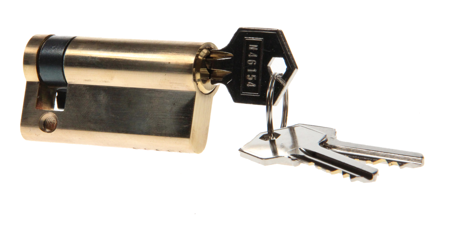 Demi cylindre laiton profil européen 10-50 - Lg 60mm | Volets-sur-Mesure.com