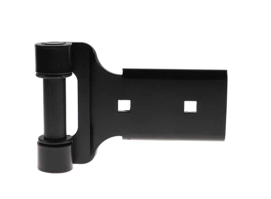 Charnière en aluminium noire D14 (pour volets en alu repliables à contre-pentures) | Volets-sur-Mesure.com