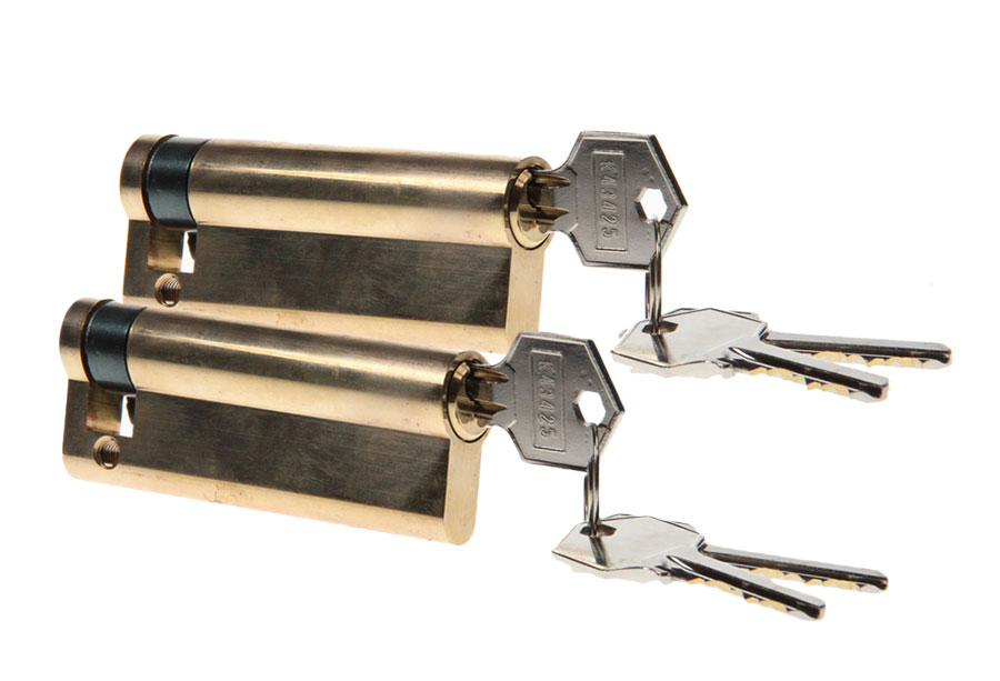 Lot de 2 Demi cylindre laiton, longueur 80 mm | Volets-sur-Mesure.com