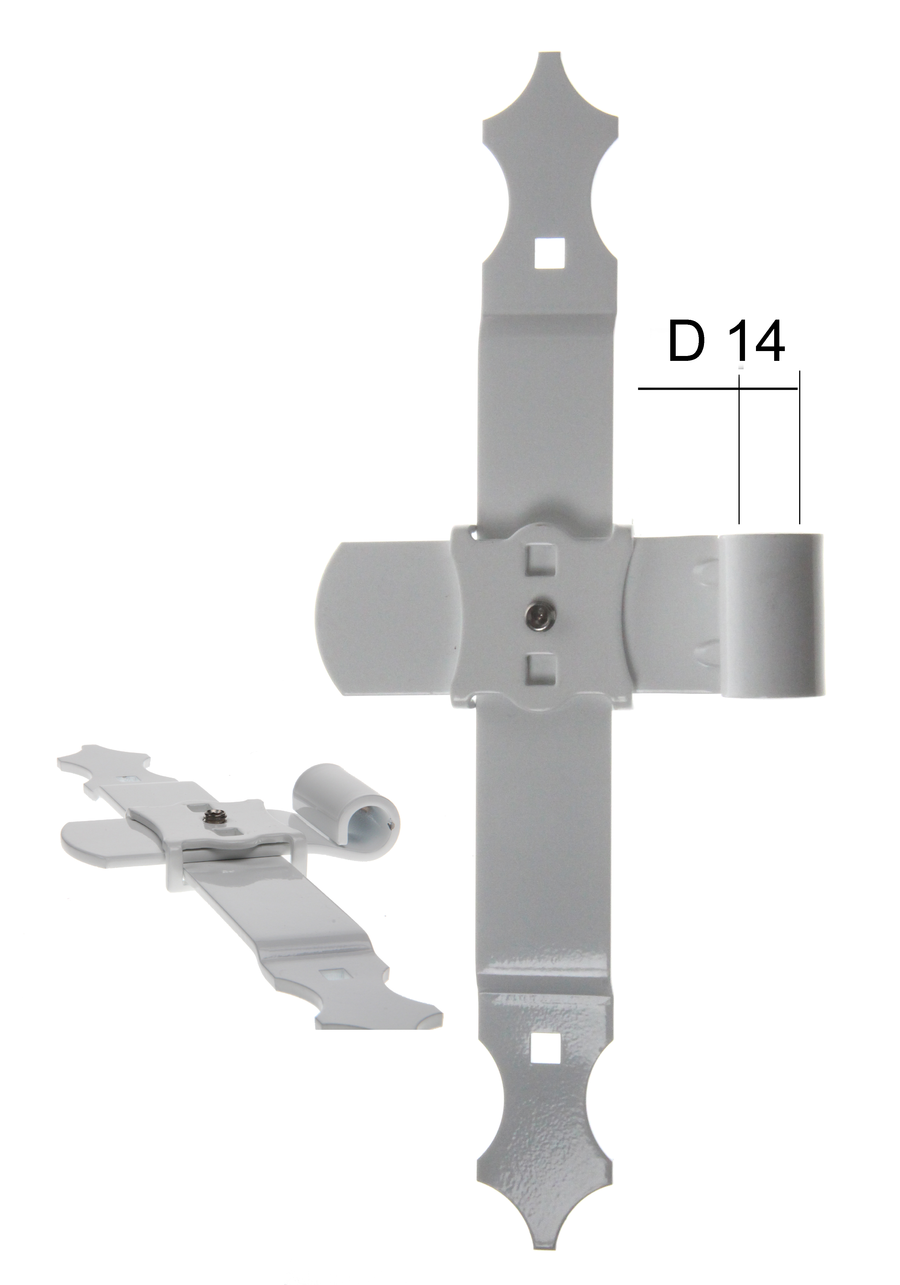 Penture en T réglable en alu blanche D14 - Noeud Long 95 | Volets-sur-Mesure.com