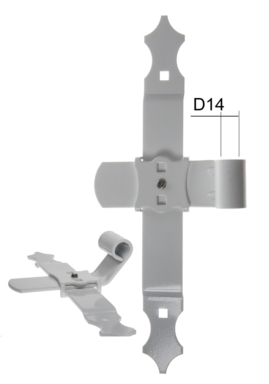 Penture en T réglable en alu blanche pour repliable D14 - Noeud Long 120 | Volets-sur-Mesure.com