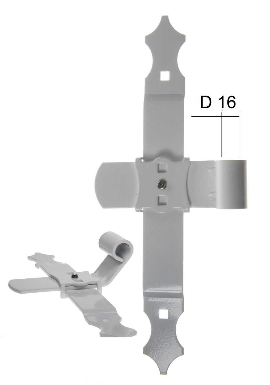 Penture en T réglable en alu blanche pour repliable D16 - Noeud Long 120 | Volets-sur-Mesure.com