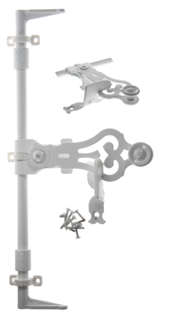 Espagnolette blanche en alu Long 2570 mm