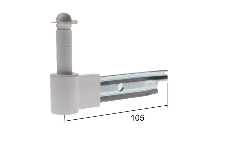 Gond court à sceller en composite blanc D14 Long 105mm | Volets-sur-Mesure.com