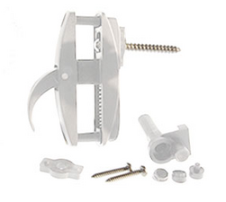 Arrêt à paillette STOPBOX en composite blanc, sans commande déportée