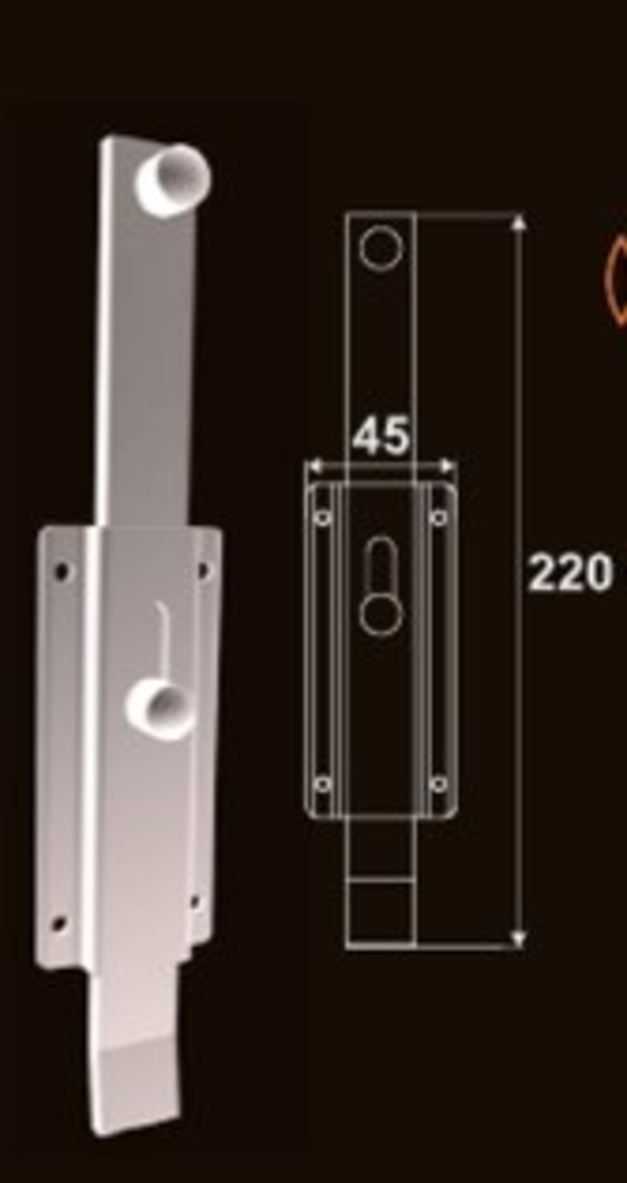 Targette en aluminium blanche | Volets-sur-Mesure.com