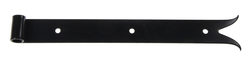 Penture noire en acier à bout queue de carpe 40x3 D14 Long 1150mm | Volets-sur-Mesure.com