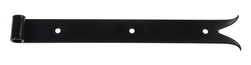 Penture noire N° 2 en acier à bout queue carpe 40x4  D14 Long 730mm