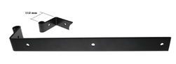 Penture noire N° 1 en acier à bout droit 40x5 Ø14 Long 650mm coudée, à recouper
