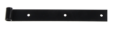 Penture renforcée noire en acier à bout droit 40x5 D14 Long 650 mm