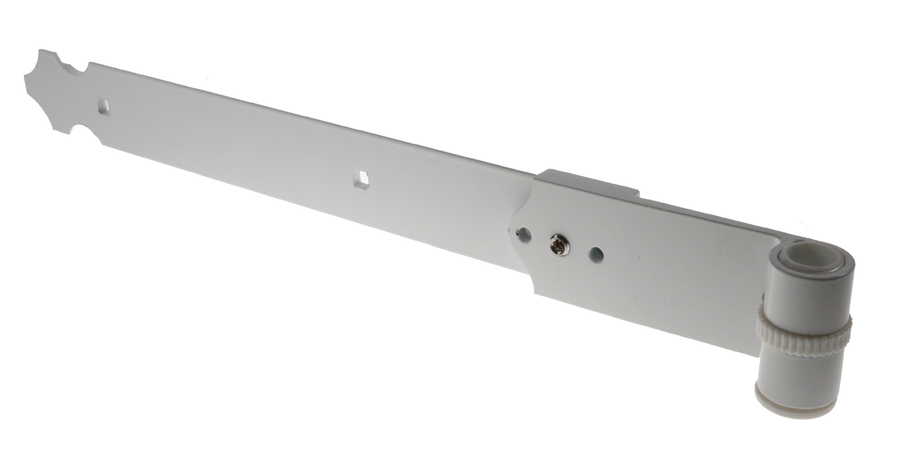 Penture droite réglable en alu blanche D14 long 805 mm | Volets-sur-Mesure.com