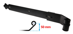 Penture droite réglable en alu noire Ø14 long. 370 mm pour repliable | Volets-sur-Mesure.com