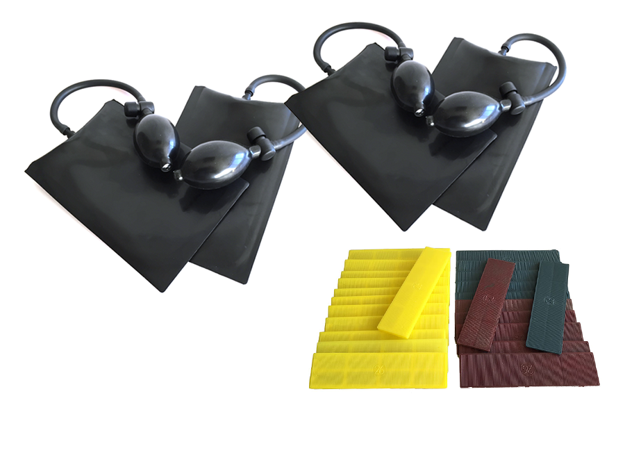 Kit d'aide à la pose OPTIMUM+ (4 poches gonflables et cales) | Volets-sur-Mesure.com
