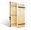 les portes de garage volets battants à lames verticales 32mm "Saumur" à écharpe continue en bois