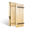 les portes de garage volets battants à lames verticales 27mm "Auxerre" à écharpes croisées en bois