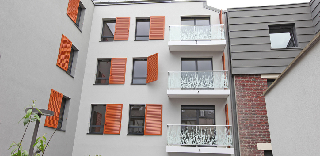 Volets persiennés en aluminium