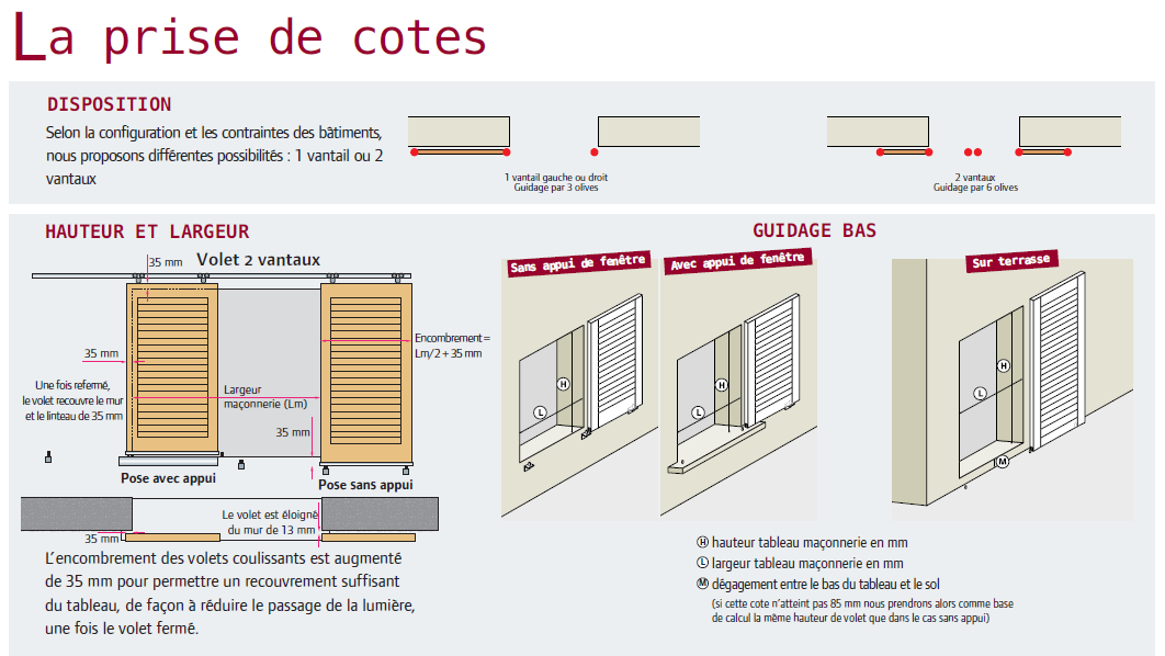 montage volet coulissant