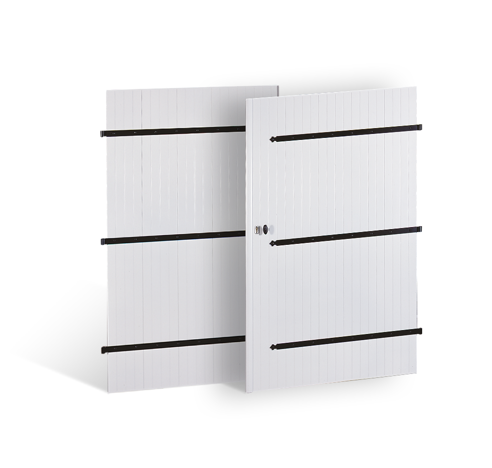 portes de garage à double vantail 27 mm à barres et écharpes